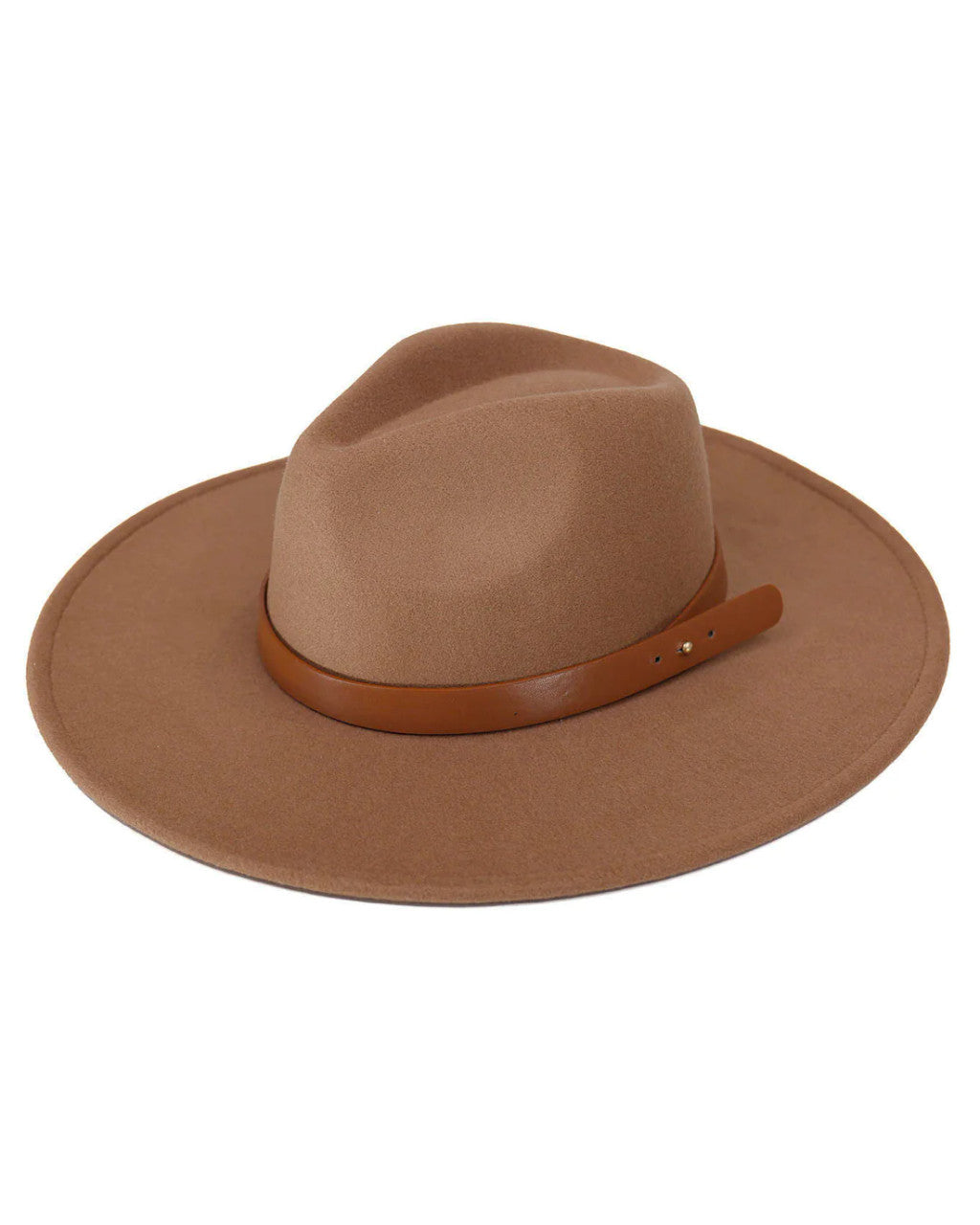 Grace and Lace- Wide Brim Felt Hat in Chestnut