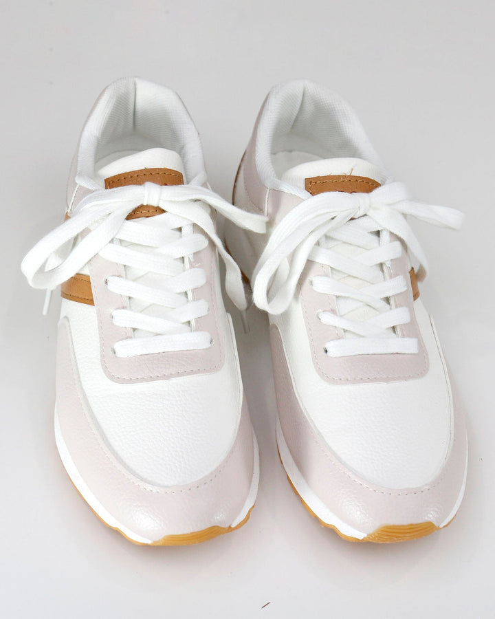 Grace and Lace - Street Sneakers in Tan-Nude