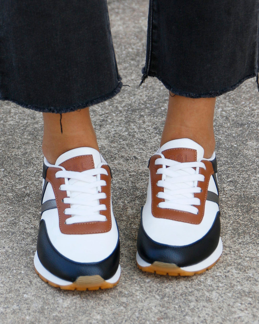 Grace and Lace - Street Sneakers in Black-White Multi