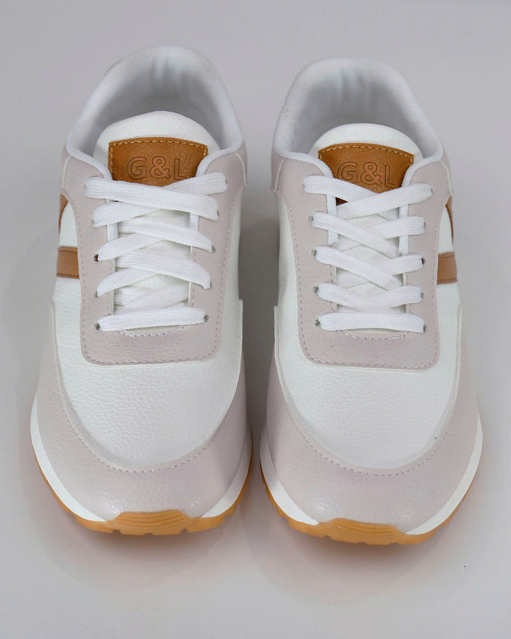 Grace and Lace - Street Sneakers in Tan-Nude