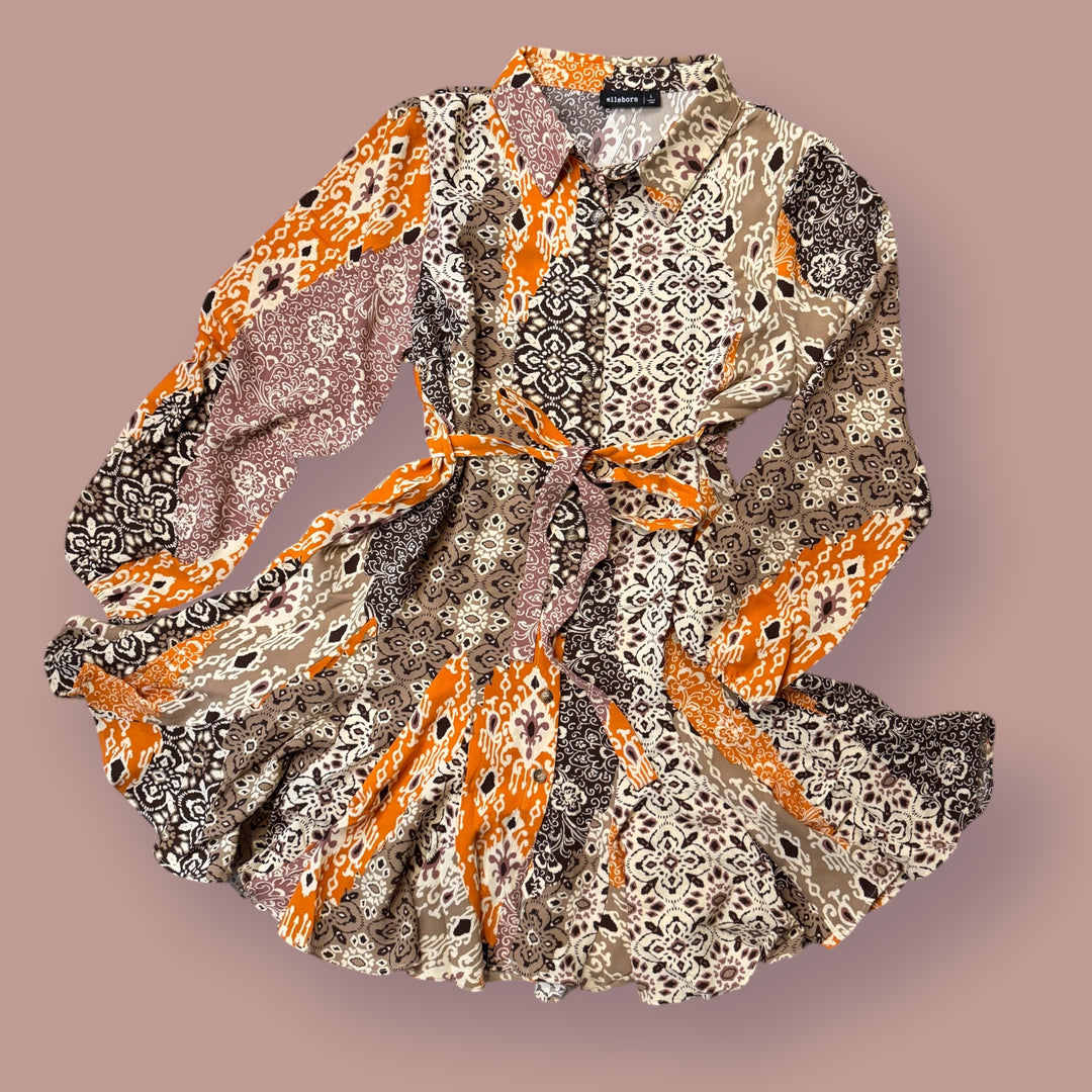 Festival Fields Button Down Flare Dress