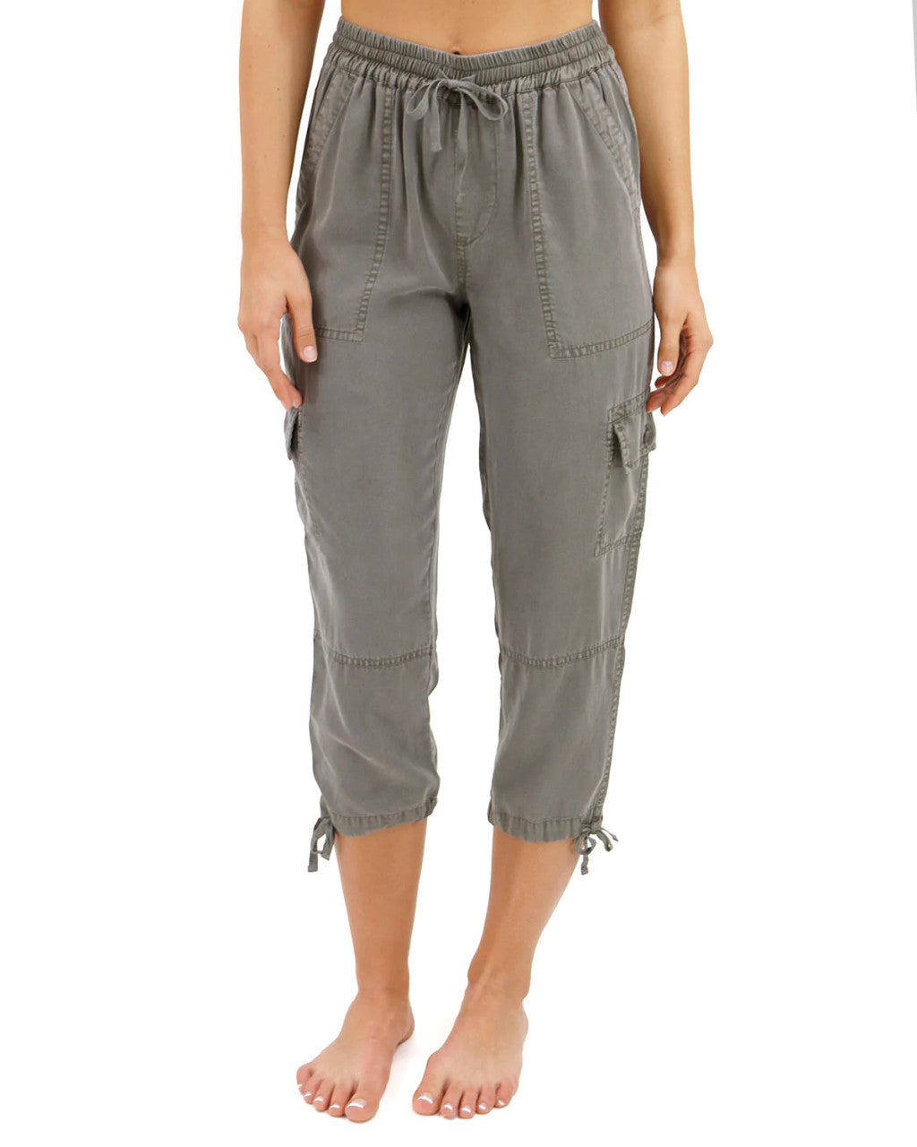 Grace and Lace  Tencel™ Lyocell Cropped Cargo Pants