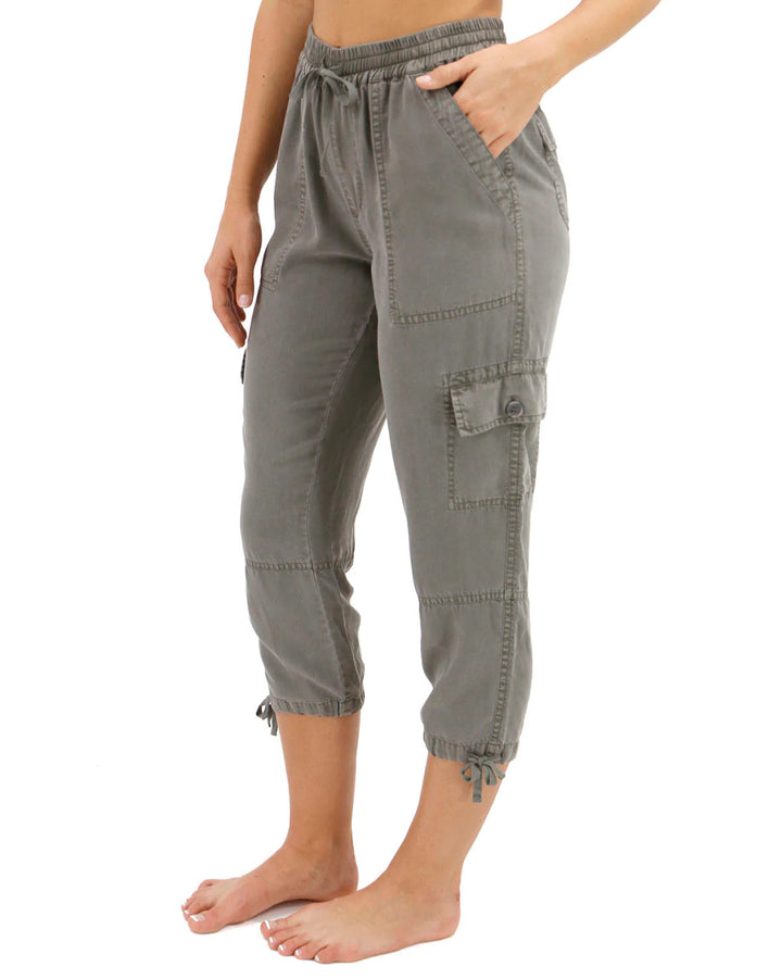 Grace and Lace  Tencel™ Lyocell Cropped Cargo Pants