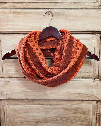 Tickled Pink Knit Winter Infinity Scarf - WFW459 - CORAL