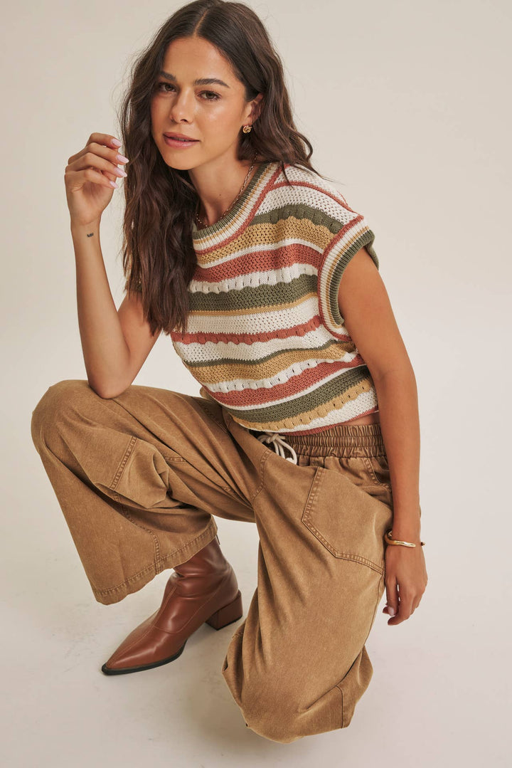 Spice of Life Striped Sweater Top