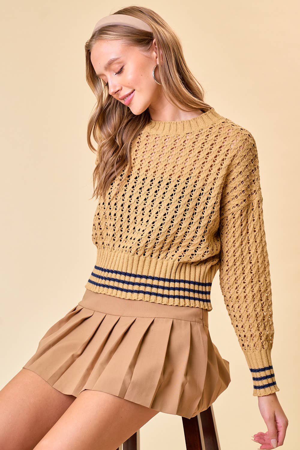 Golden Hour Open-Knit Sweater