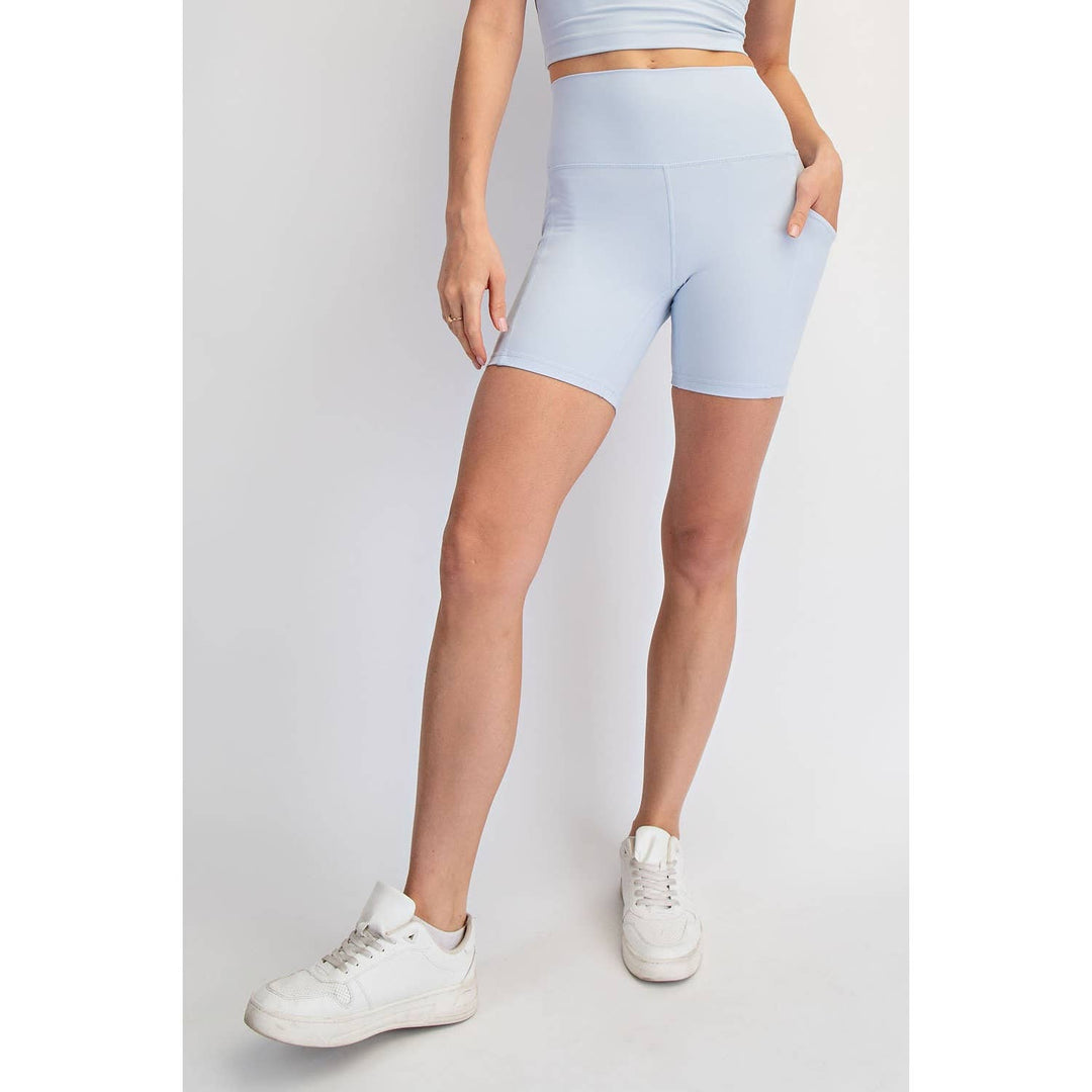 RAE MODE NYLON BUTTER 6IN BIKER SHORTS - 2 colors!