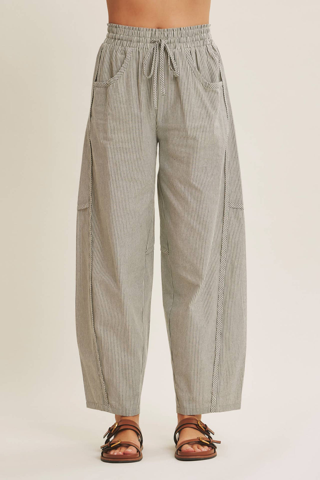Everyday Favorite Striped Barrel Pants – 3 Colors