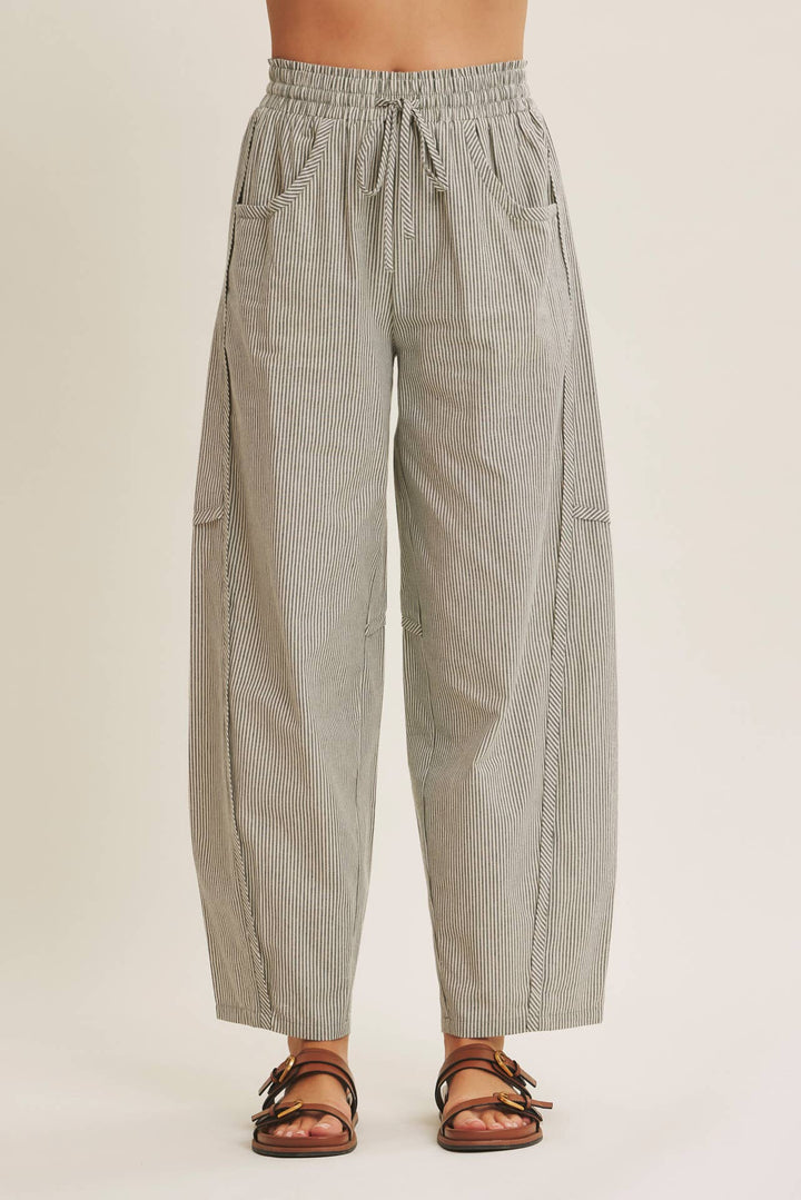 Everyday Favorite Striped Barrel Pants – 3 Colors