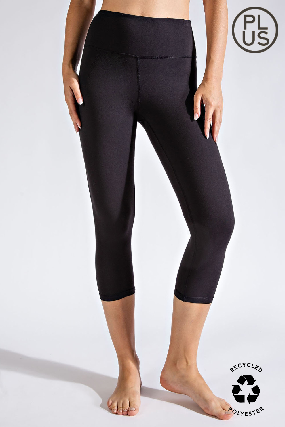 RAE MODE PLUS SIZE CAPRI YOGA LEGGINGS - 5 COLORS