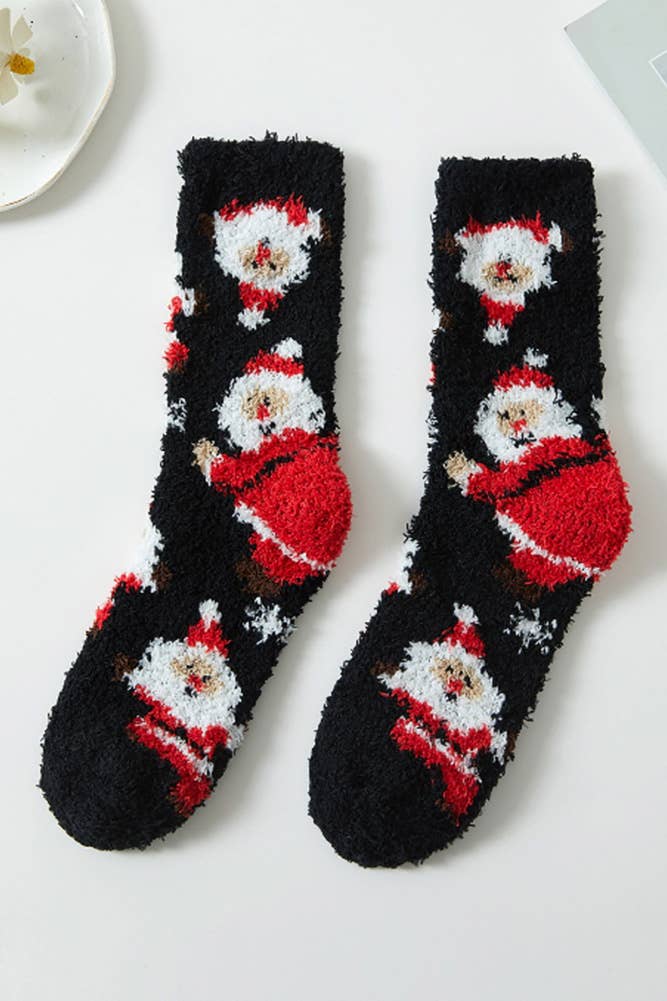 Assorted Christmas Fuzzy Winter Socks