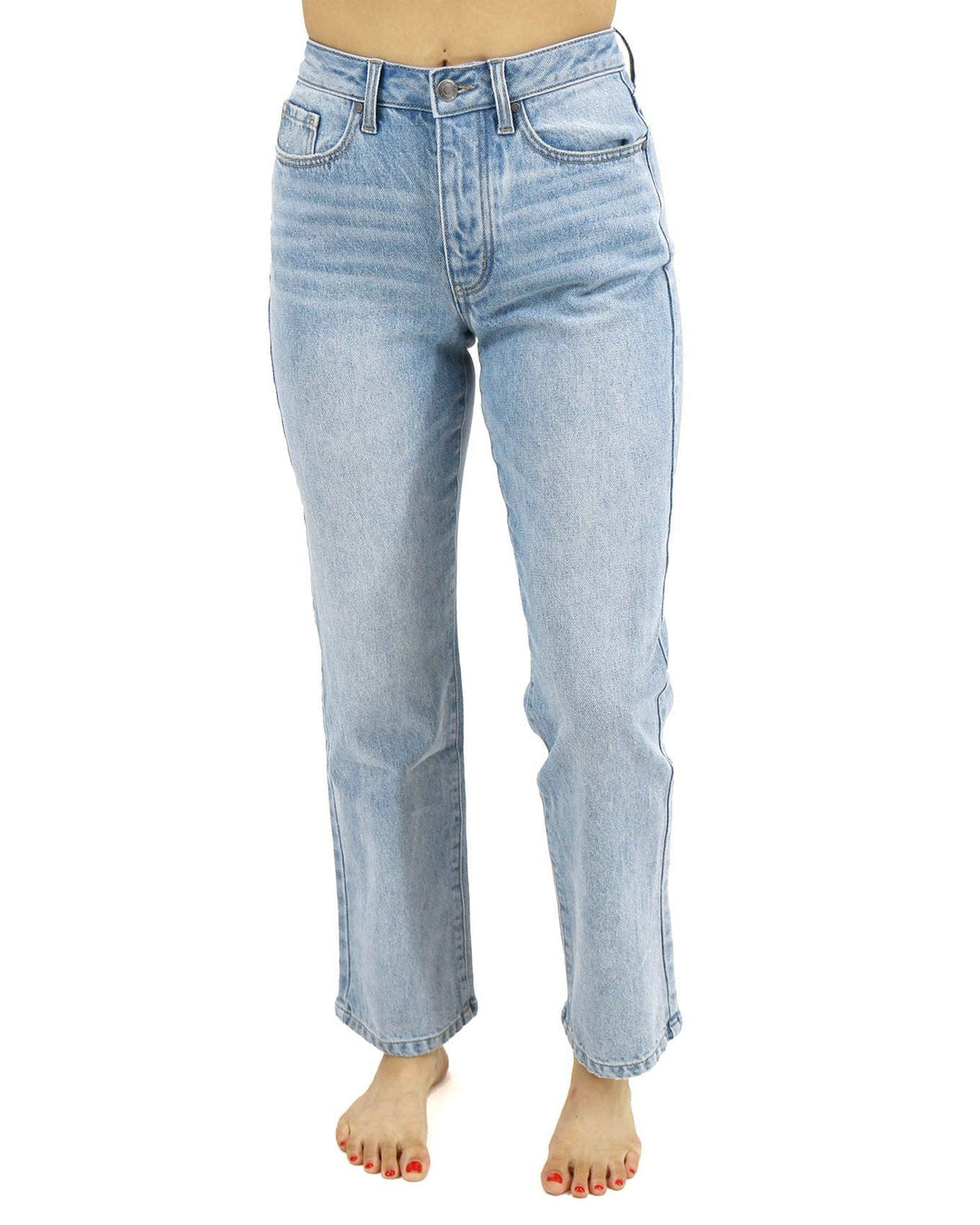 Stretch Mix 90's Jeans in Non Distressed Light-Wash