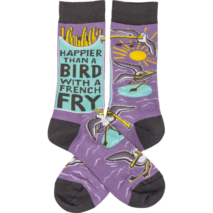 Happier Than A Bird With A French Fry Socks