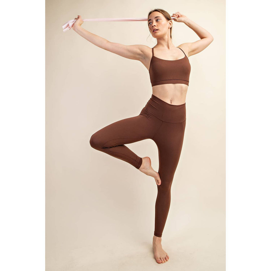 RAE MODE RECYCLED BUTTER Y BACK BRA TOP - JAVA