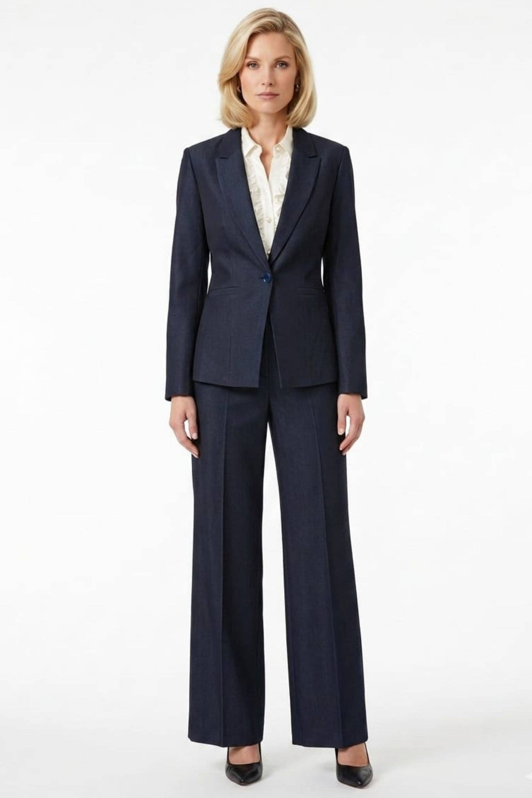 Zac & Rachel Slim Ankle Belted Pants - Dark Wash