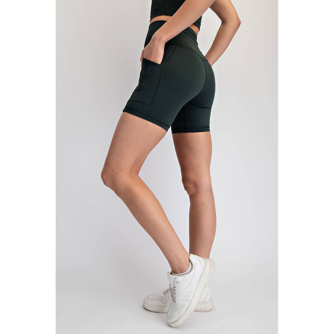RAE MODE NYLON BUTTER 6IN BIKER SHORTS - 2 colors!