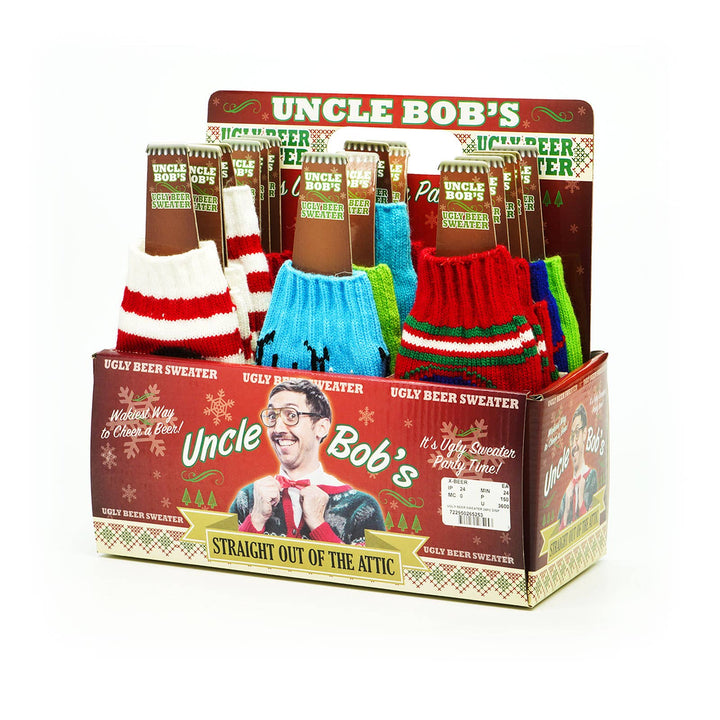 Uncle Bob's Ugly Sweater Bottle Sweaters - 6 Designs!