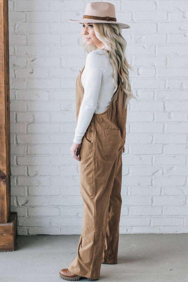 Mocha Corduroy Overalls