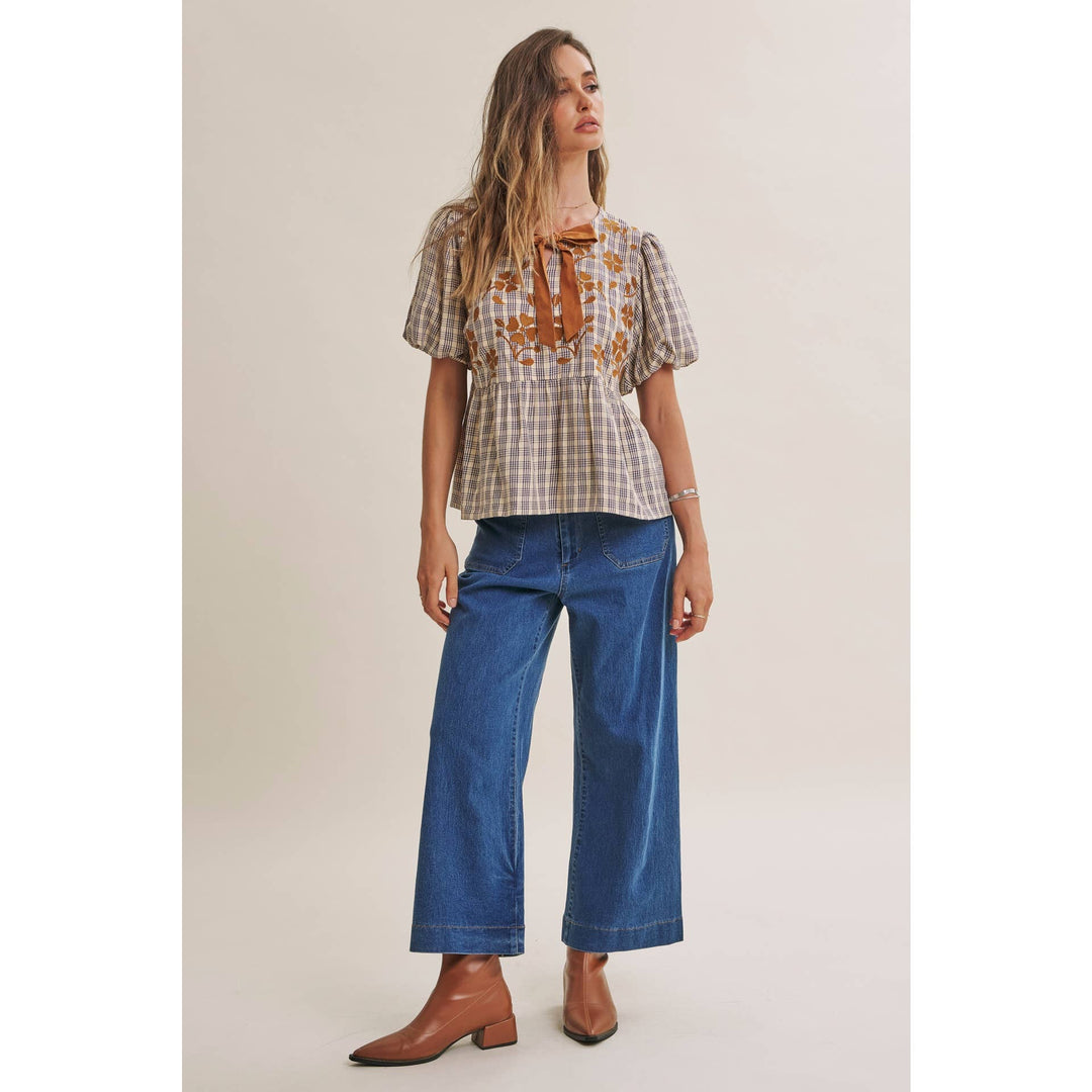 Country Charm Embroidered Blouse