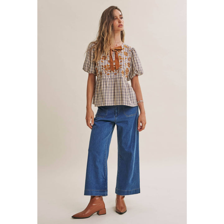 Country Charm Embroidered Blouse