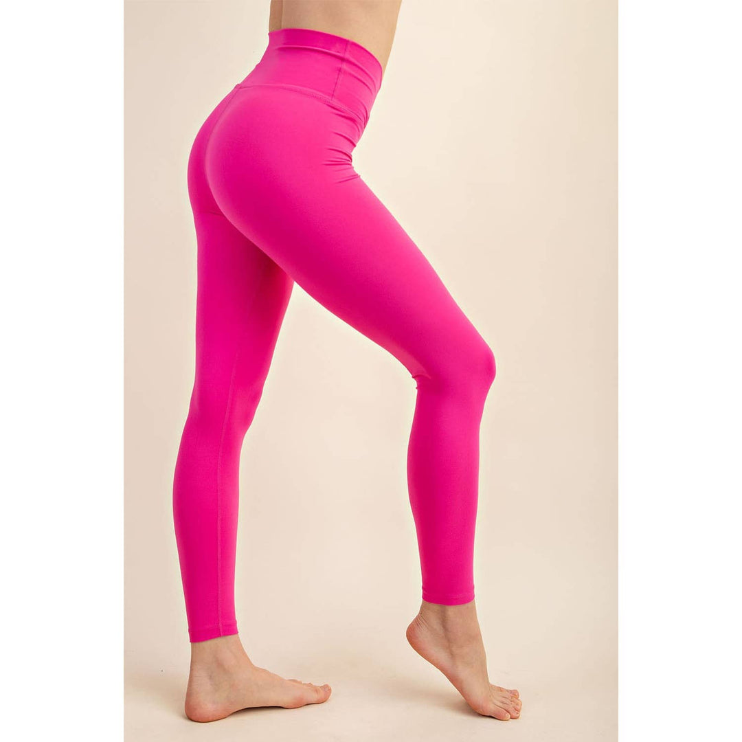 V WAIST FULL LENGTH LEGGINGS - Espresso