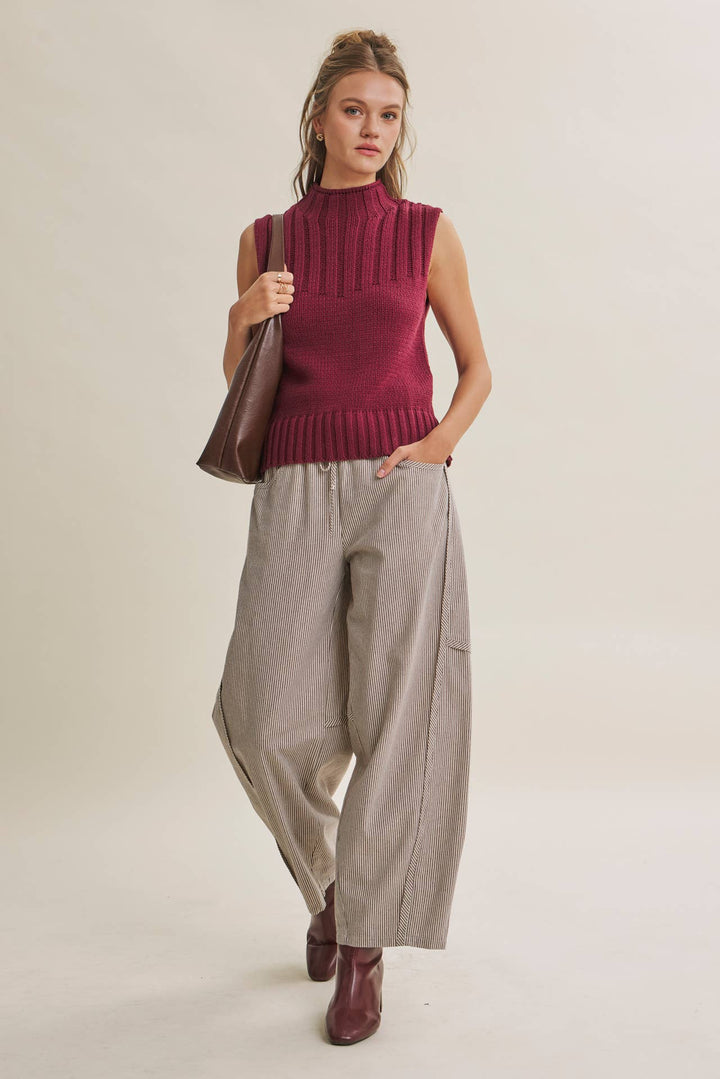 Everyday Favorite Striped Barrel Pants – 3 Colors