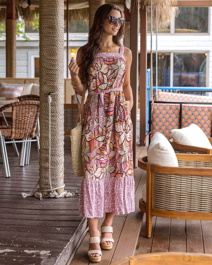 Grace and Lace Floral Summer Maxi Dress in Floral Print