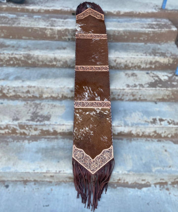 6ft Cowhide Fringe Table Runner 