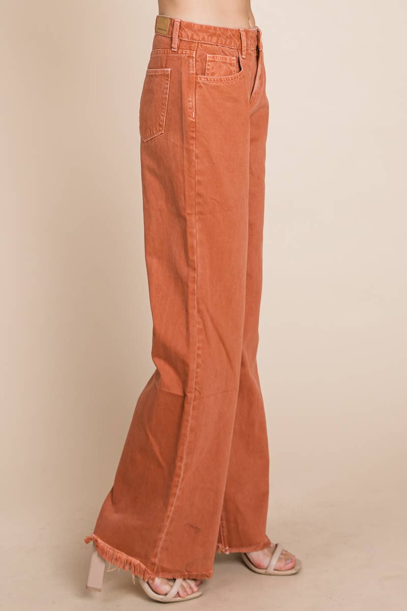 Wide Leg Jeans in Baked Clay