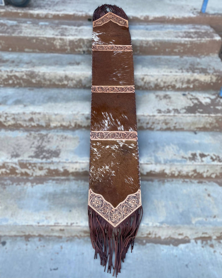 6ft Cowhide Fringe Table Runner 