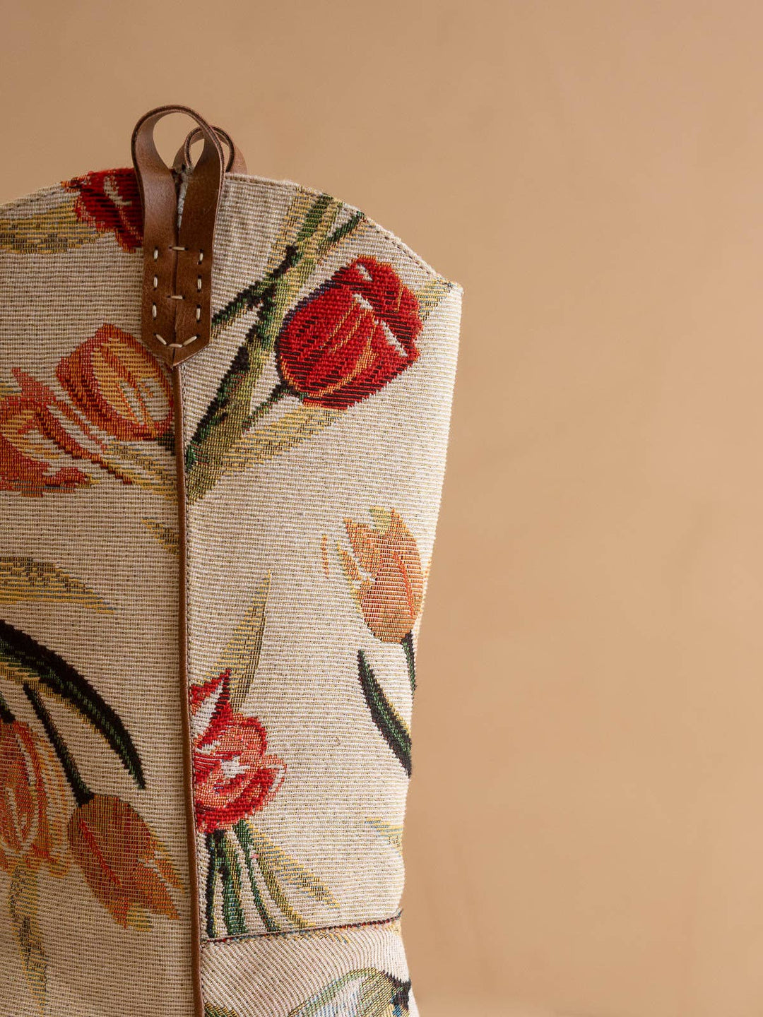 The Tesha | Beige Tulip Floral Cowboy Boot