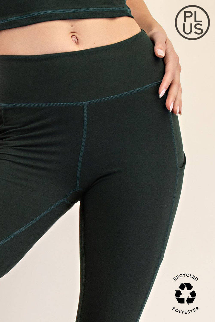 RAE MODE PLUS SIZE BUTTER BASIC LEGGING WITH POCKETS - CODE BLUE