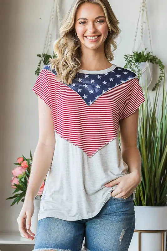 STRIPE STAR TOP