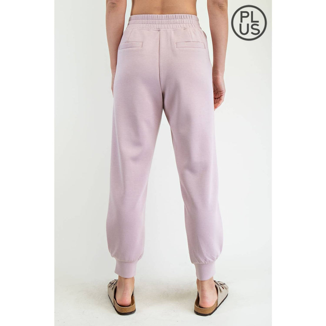 RAE MODE PLUS SIZE MODAL SCUBA FULL LENGTH JOGGER PANT - 3 COLORS