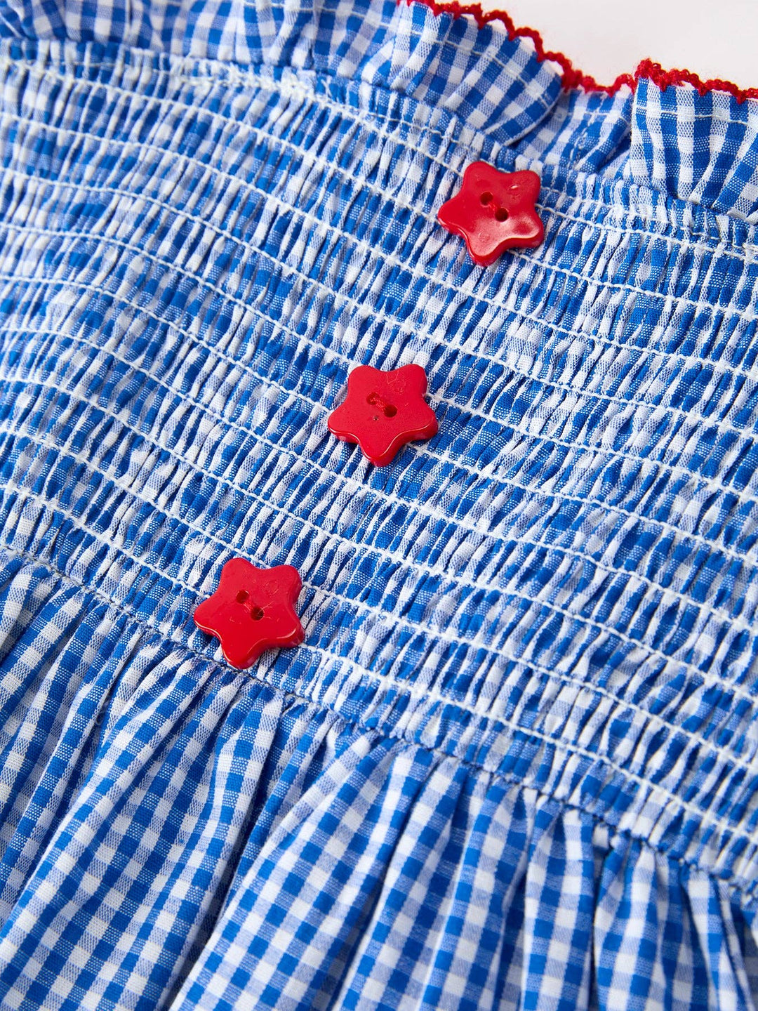 4th of July Plaid Twirl Dress Bow Smocked - Girls & Toddler