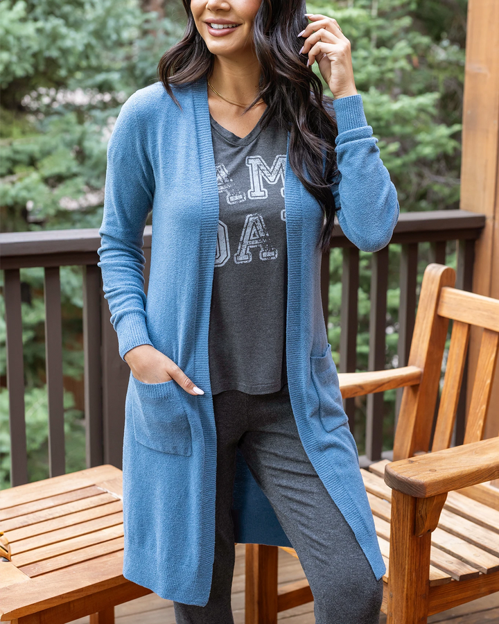 Micro Bambü Cardigan in Dusk Blue