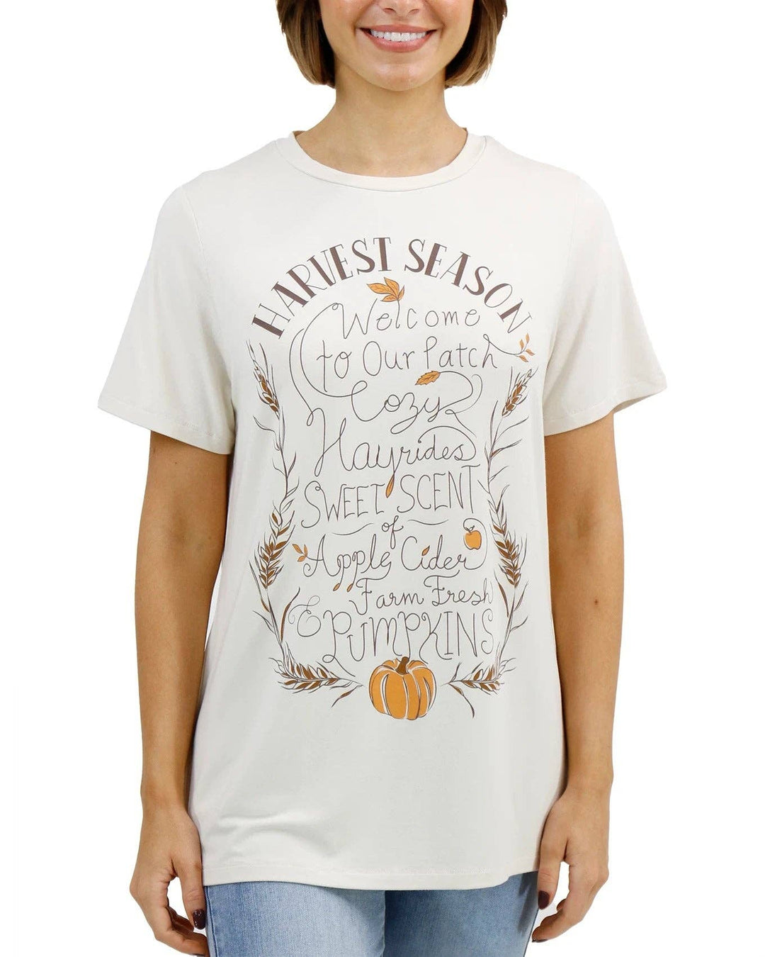 Grace and Lace Girlfriend Fit Graphic Tee - Harvest Season