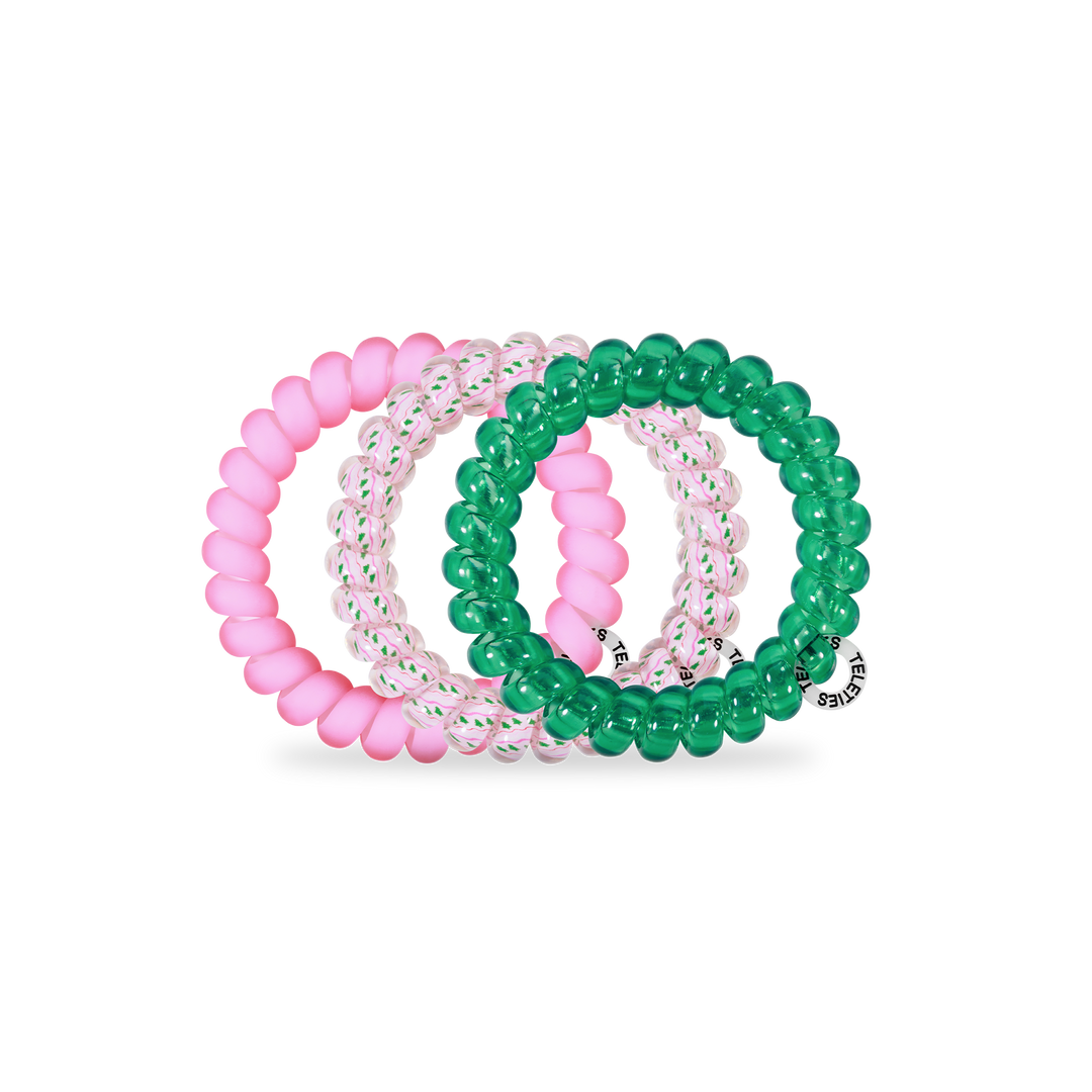 Spiral Hair Coils | Large | Merry Pinkmas Hair Ties