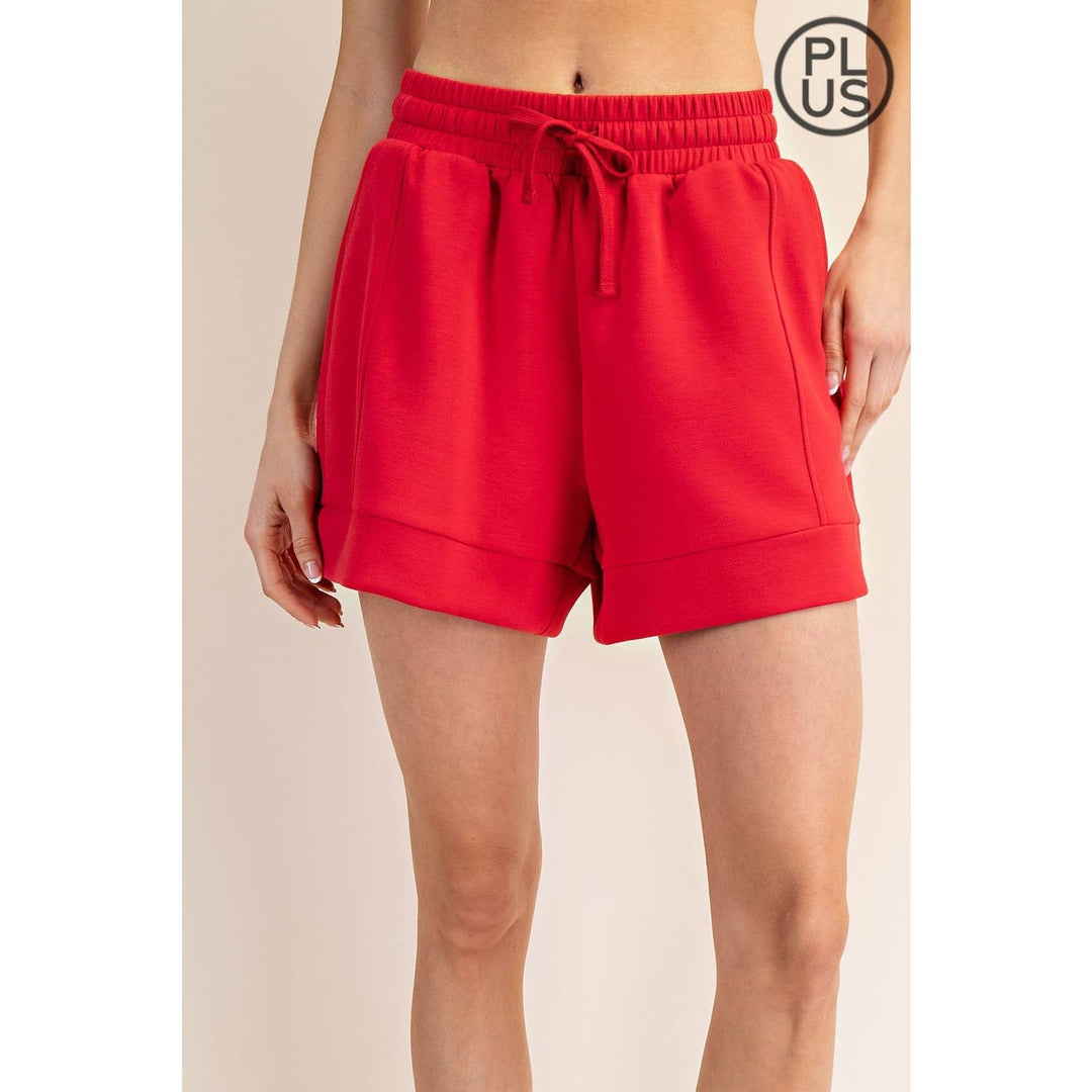 RAE MODE PLUS SIZE MODAL SCUBA CASUAL SHORT