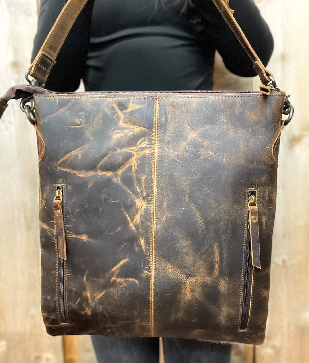 All Tooled Leather Crossbody    