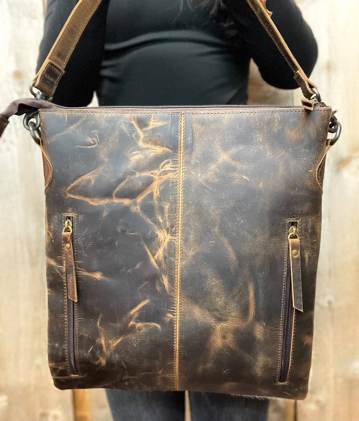 All Tooled Leather Crossbody    