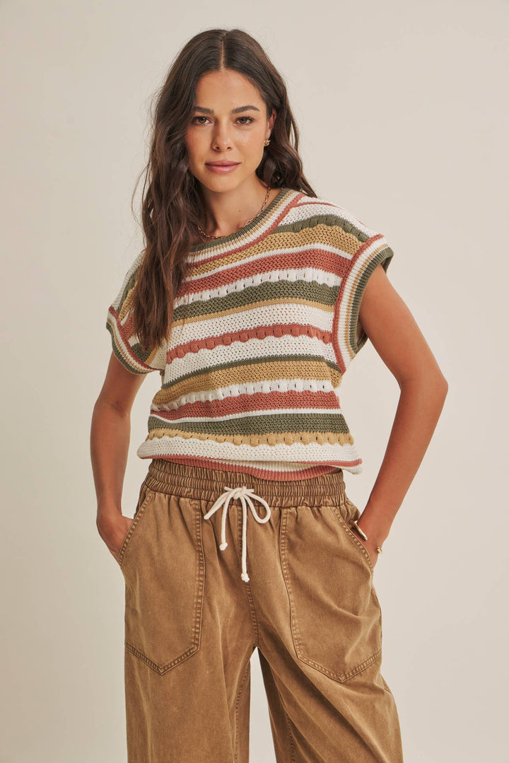 Spice of Life Striped Sweater Top