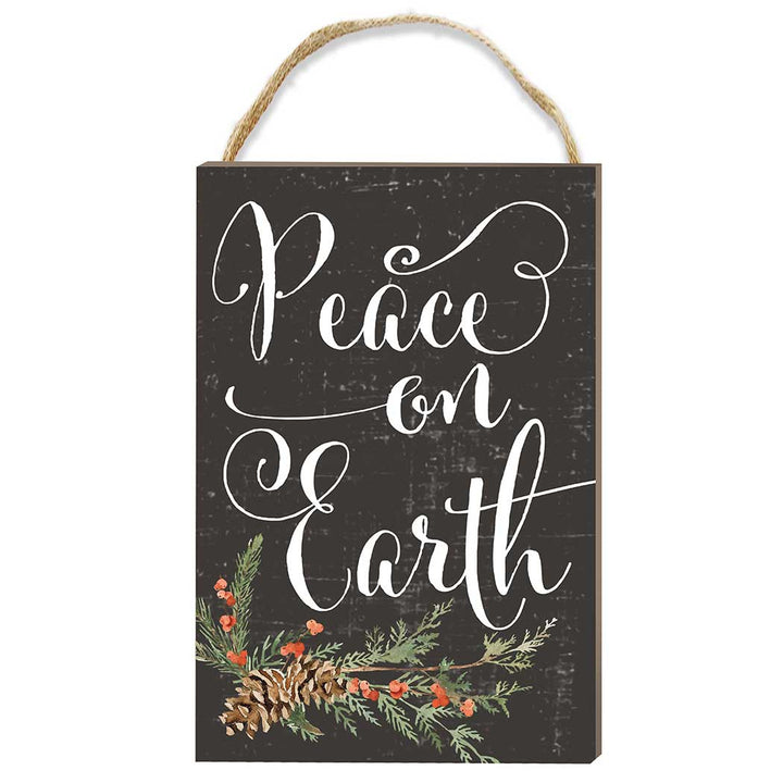 Peace on Earth Hanging Sign