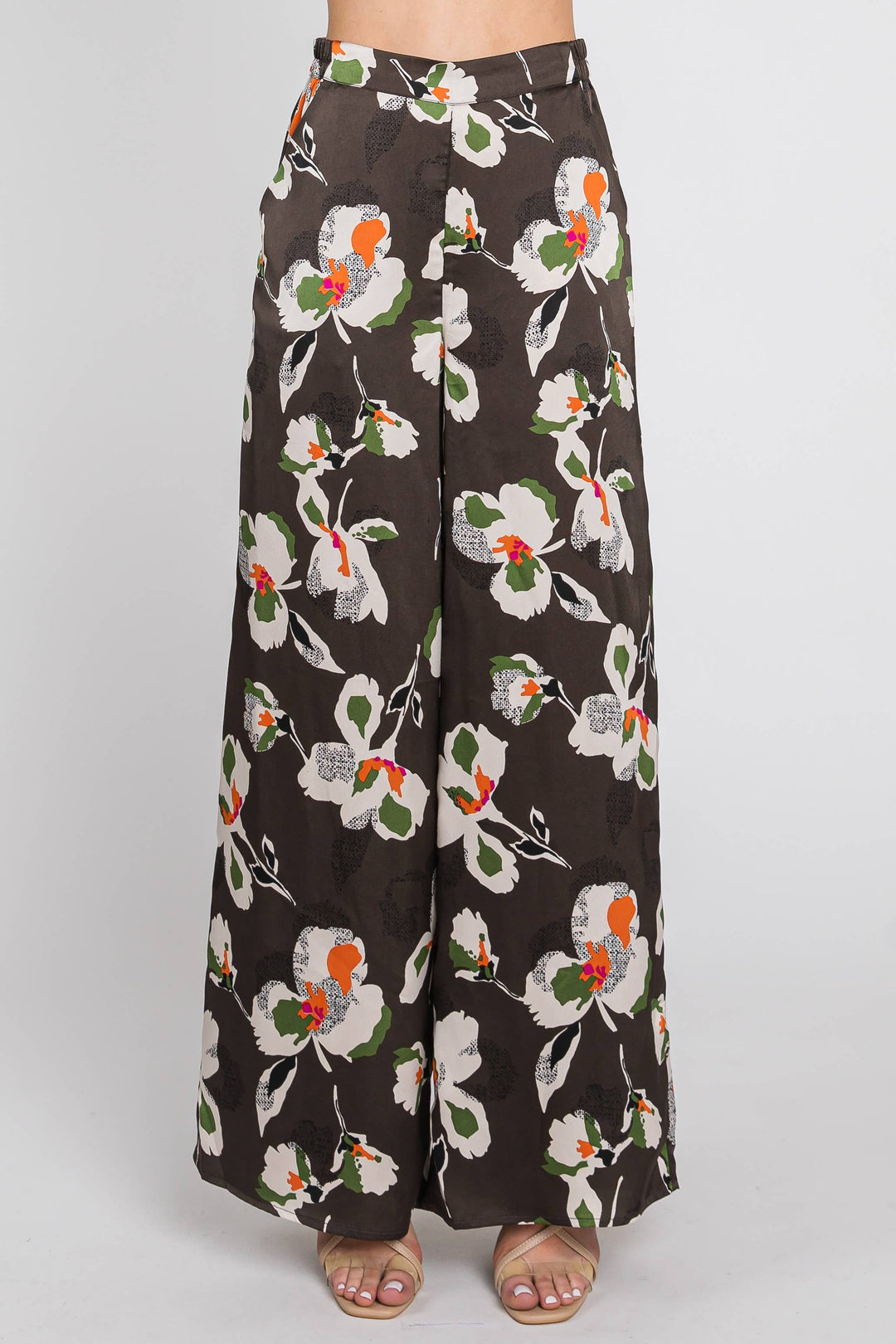 Bold Moves Floral Satin Statement Pants