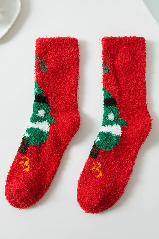 Assorted Christmas Fuzzy Winter Socks