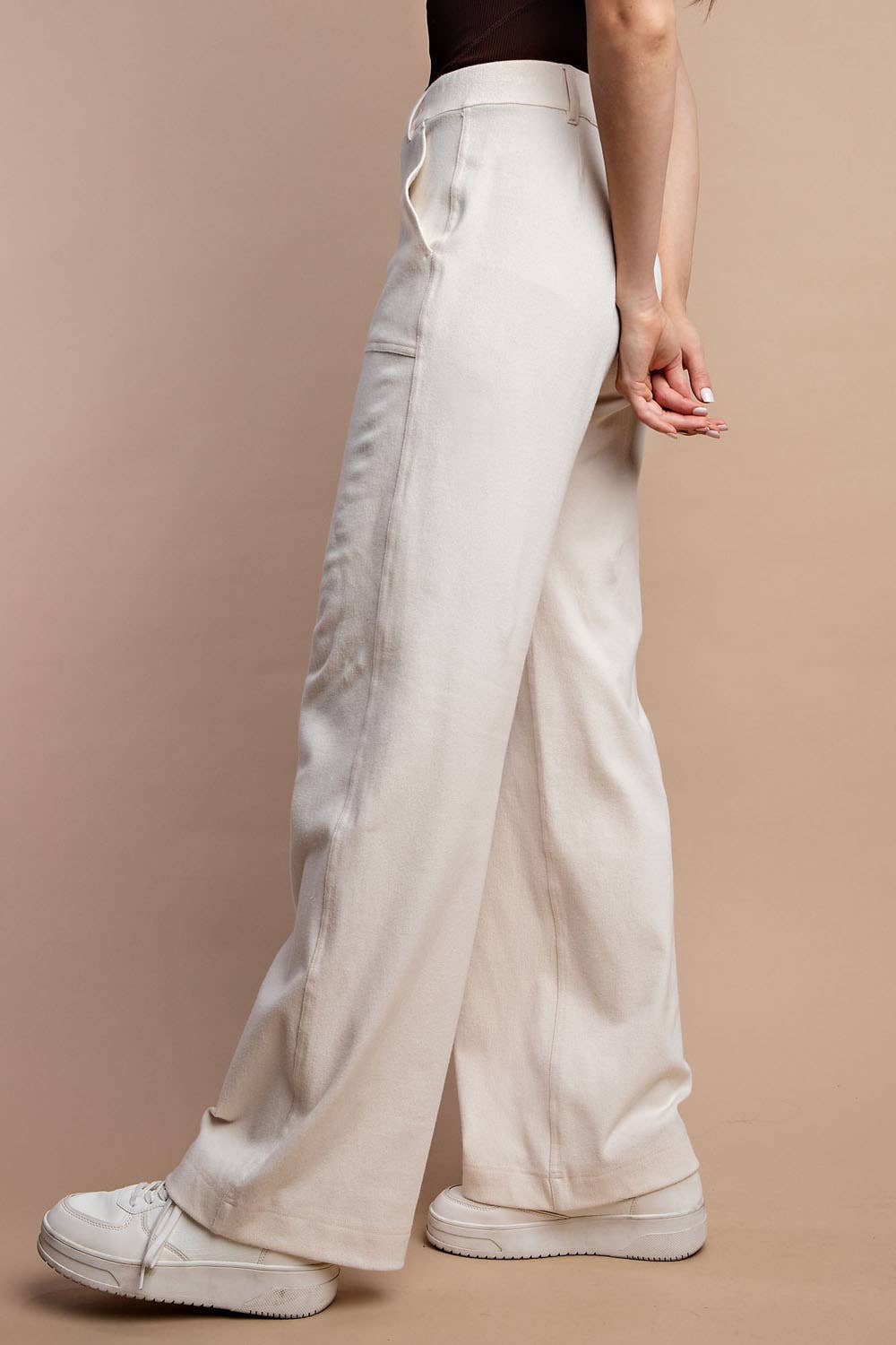 RAE MODE COTTON STRETCH TWILL WIDE PANTS - 2 COLORS