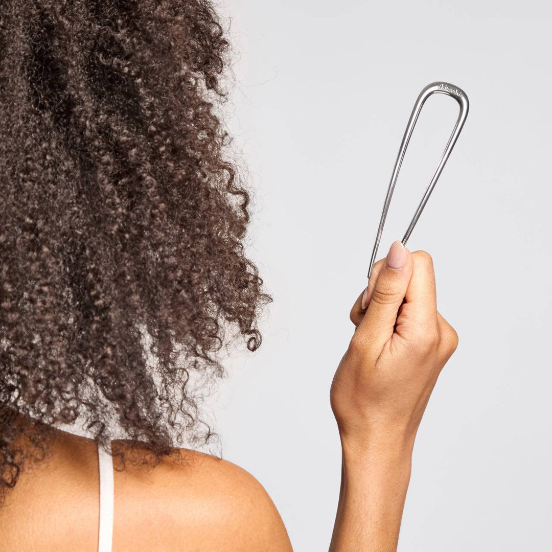 Metal French Hair Pin - Silver