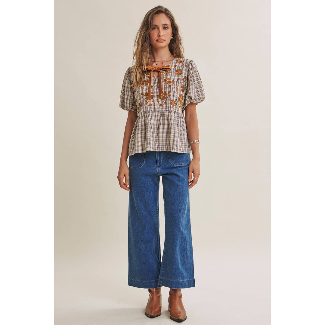 Country Charm Embroidered Blouse