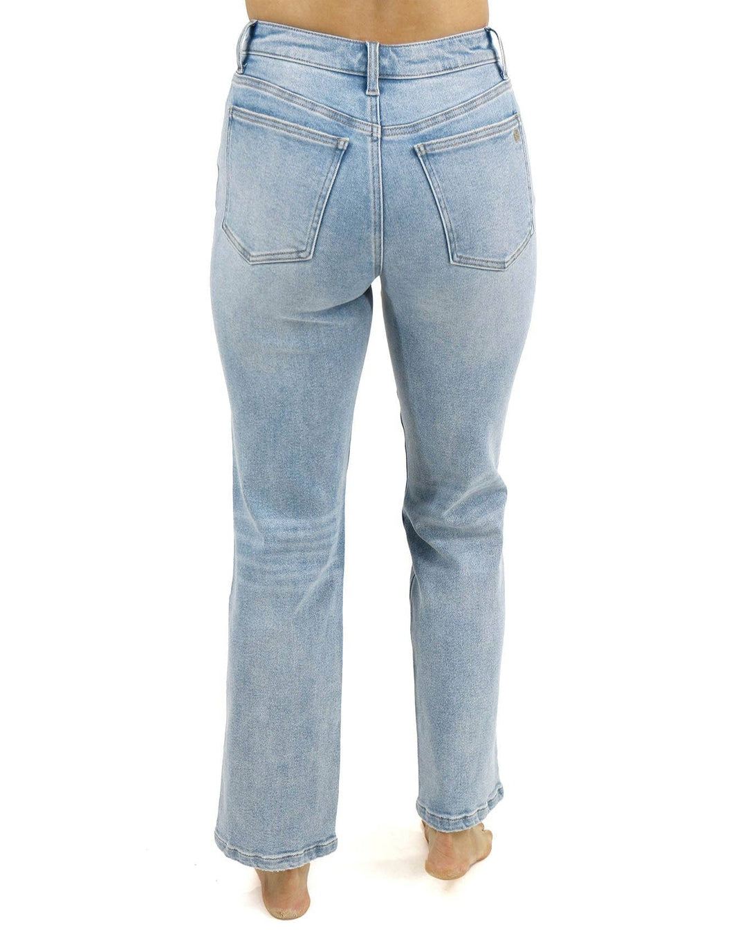 Stretch Mix 90's Jeans in Non Distressed Light-Wash