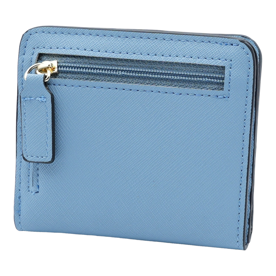 Women's Small Compact Bifold Leather Wallet - RFID Technology - 12 colors